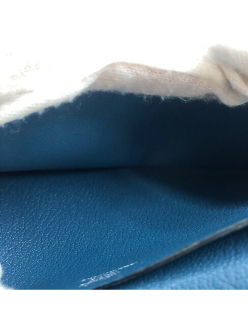 ★SOLD★ Hermes Bifold Wallet Bearn Blue Card Billfold - Picture 6 of 16